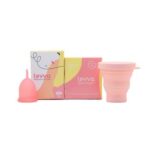 کاپ قاعدگی لیوا فارما سایز کوچک به همراه لیوان کاپ قاعدگی لیوا فارما مدل Mate02