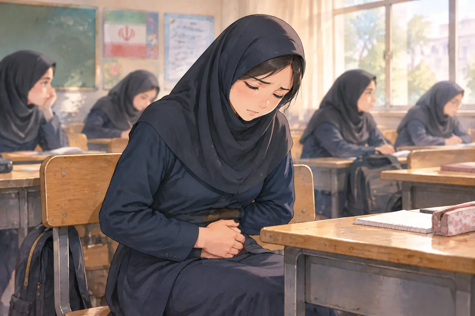 پریود در مدرسه